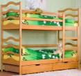 Двоярусне дитяче дерев'яне ліжко СОФІЯ