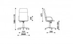 Розміри крісла NADIR steel chrome (comfort)
