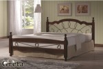 Ліжко двоспальне металеве дерев'яне GRETA