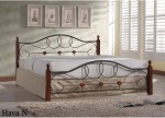 Ліжко двоспальне металеве дерев'яне HAVA N