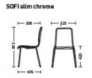 Стілець SOFI slim chrome