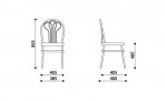Розміри стільця VENUS chrome