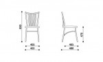 Розміри стільця FOSKA chrome