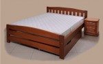 Двоспальне дерев'яне ліжко АЛЬФА-3