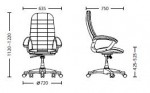 Офисное компьютерное кожаное кресло для руководителей VALETTA