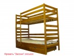 Кровать двухъярусная деревянная ЗАСОНЯ