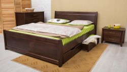 Деревянная кровать СИТИ (филенка) с ящиками