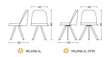 Купити стілець MILANA 4LX | Новий Стиль |