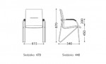 Розміри крісла SAMBA chrome