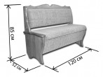 Розміри кухонного дивану ВІКТОРІЯ