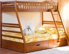 Двоярусне дитяче дерев'яне ліжко ЮЛІЯ