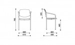 Розміри стільця SPLIT chrome