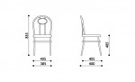 Розміри стільця TIZIANO hocker chrome