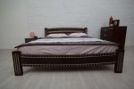 Ліжко двоспальне дерев'яне МІЛАНА Люкс