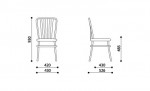 Размеры стула NERON chrome
