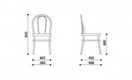 Розміри стільця TULIPAN chrome