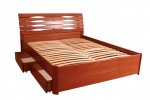 Ліжко двоспальне дерев'яне з шухлядами МАРІТА LUX