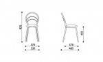 Розміри стільця MARINO chrome plus