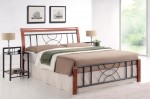 Кровать двуспальная металлическая деревянная CORTINA