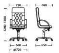 Офисное кожаное кресло для руководителей FIDEL LUX steel chrome