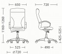 Офисное компьютерное кожаное кресло для руководителей RIGA