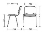 Купити стілець ISO wood chrome