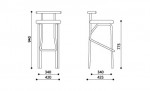 Розміри стільця JOLA chrome