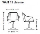 Крісло для зон очікування WAIT 1S chrome