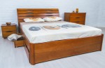 Ліжко дерев'яне з шухлядами МАРІТА LUX