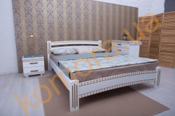 Дерев'яне ліжко МІЛАНА Люкс з фрезеруванням