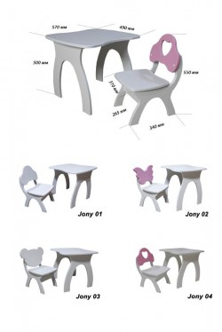 Комплект дитячих меблів JONY